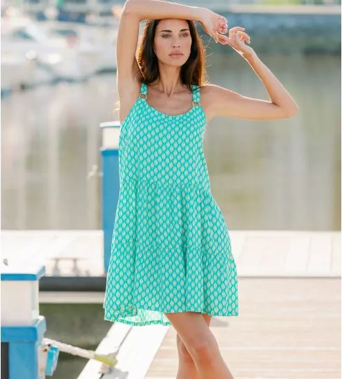 Light blue turquoise straps...