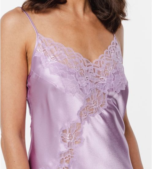 Nuisette en satin et dentelle Rio Lila