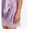 Nuisette grande taille en satin et dentelle Rio Lila