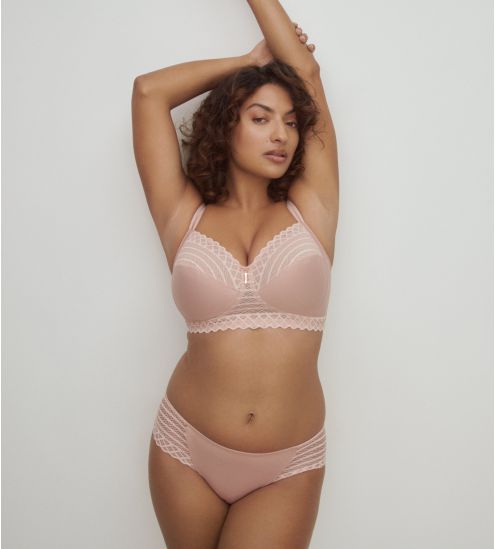 Shorty en dentelle East End Powder Rose
