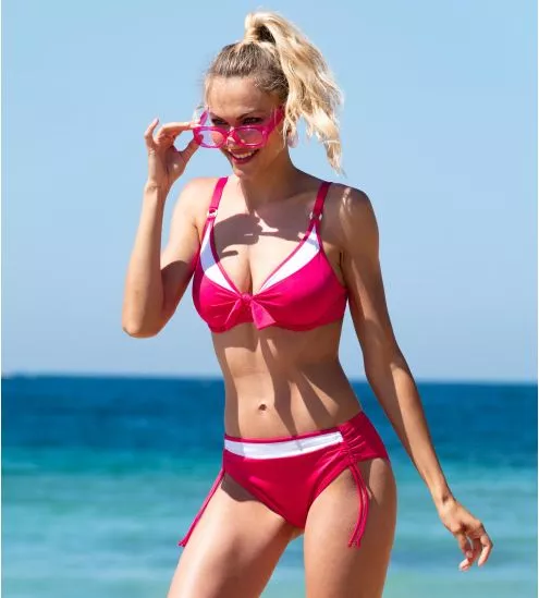 Haut de maillot avec armatures La Skippeuse Fuchsia