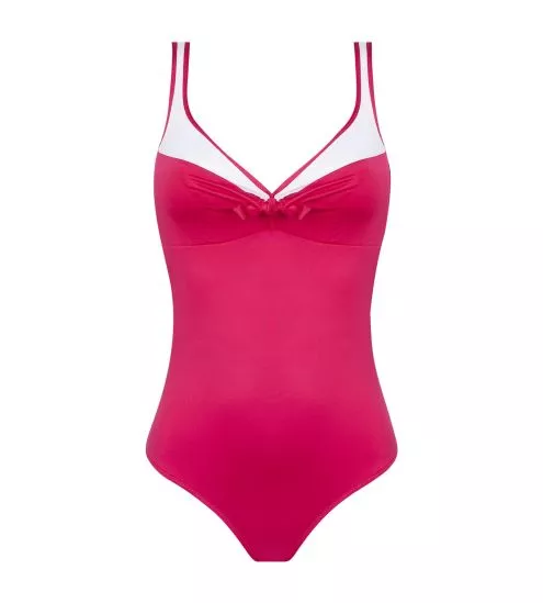 Maillot 1 pièce nageur maintien La Skippeuse Fuchsia