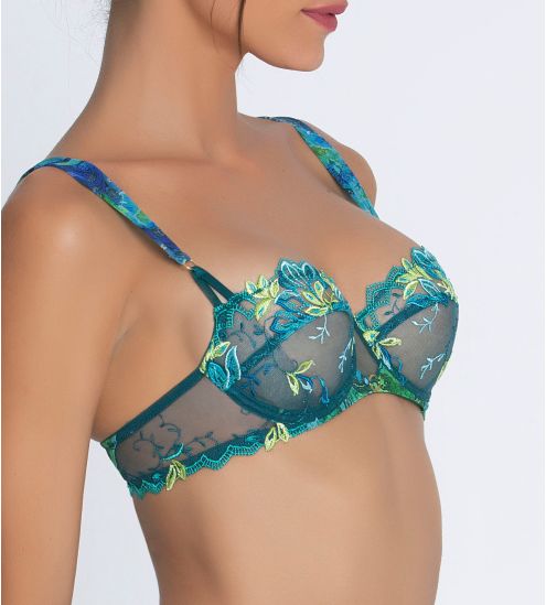 Soutien-gorge corbeille Grace Aquatique Floral Aqua