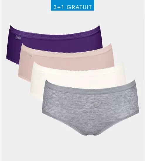 SLOGGI BASIC+ MIDI LOT DE 4 MULTICOLORE
