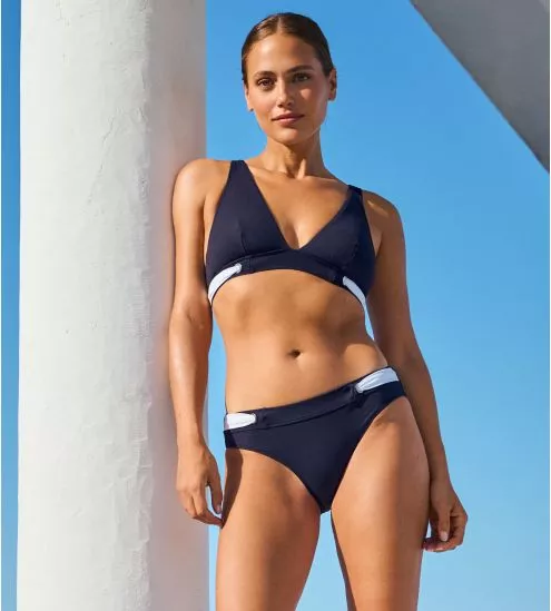 Haut de maillot triangle Maylis Tamarindo Marine