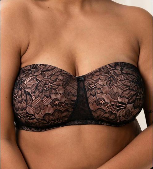 Soutien-gorge bandeau grande taille 04 NOIR