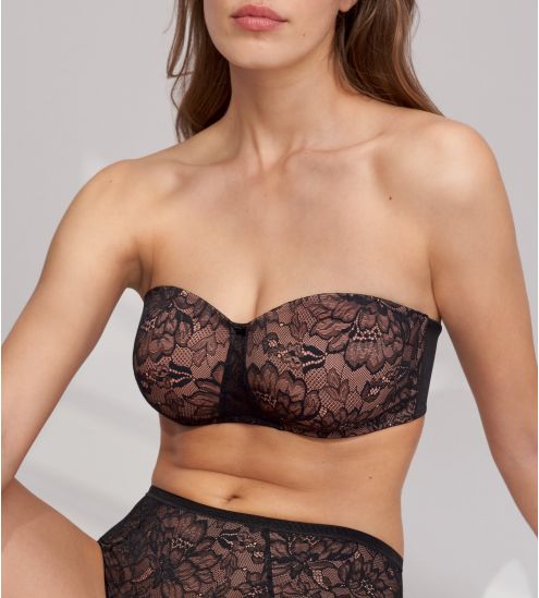 Soutien-gorge bandeau grande taille 04 NOIR