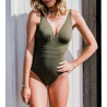 Maillot de bain une piece kaki Addict