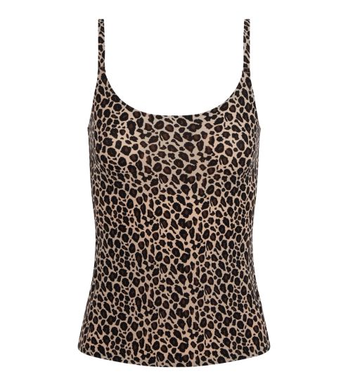 Top bretelles Softstretch Leopard Nude