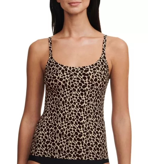 Top bretelles Softstretch Leopard Nude