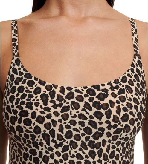 Top bretelles Softstretch Leopard Nude