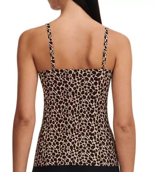 Top bretelles Softstretch Leopard Nude