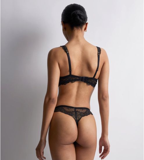 Soutien-gorge push-up plunge NOIR