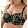 Soutien gorge coques light Jungle du Soir Vert Minuit