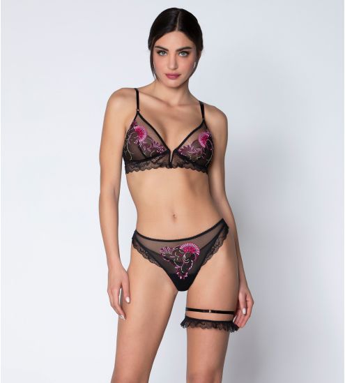 Soutien gorge sans armatures Floraison Passion Safran Rose