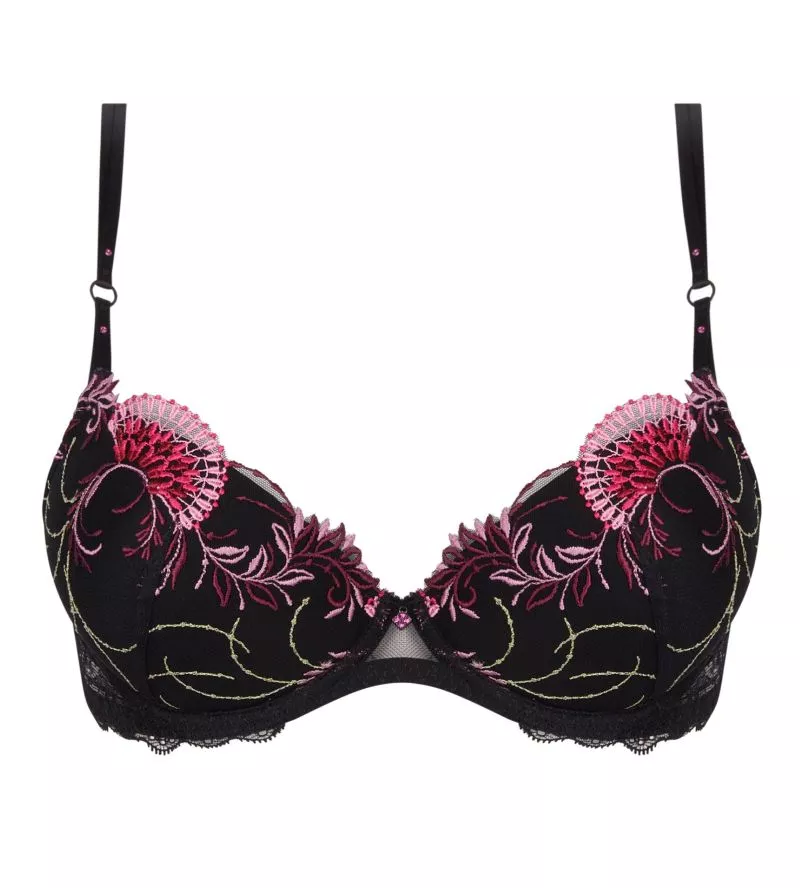 Soutien gorge coques progressives Floraison Passion Safran Rose