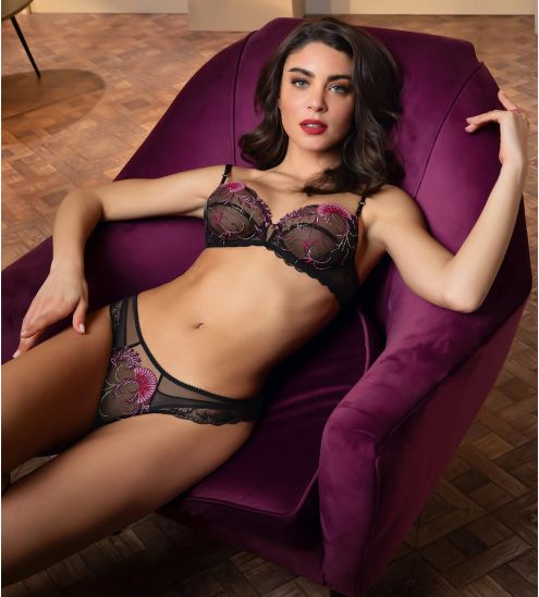 Soutien gorge armatures Floraison Passion Safran Rose