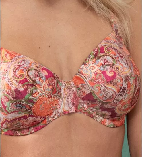 Soutien gorge armature Cachemire en Fete Orange