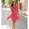 Robe manche courte Senorette Rouge Fraise