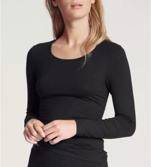 T shirt manches courtes femme Natural Comfort Noir