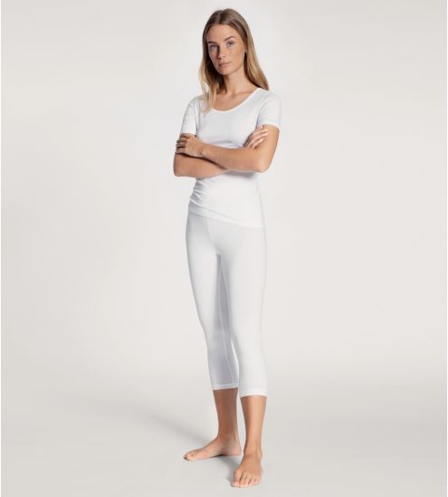 Leggings 3/4 Supima Natural Comfort BLANC 01