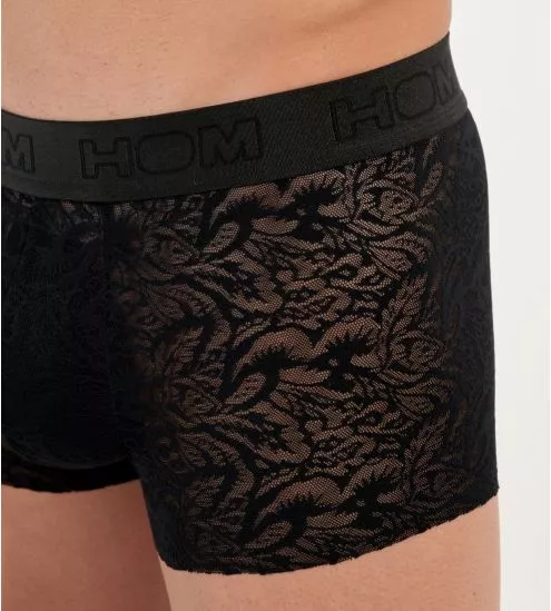 Boxer Free Cut Lace Noir