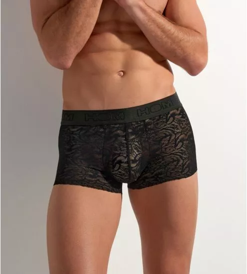 Boxer Free Cut Black Lace