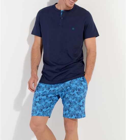 Pyjama court homme Douro Navy Print