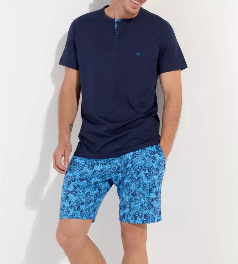 Pyjama court homme Douro Navy Print