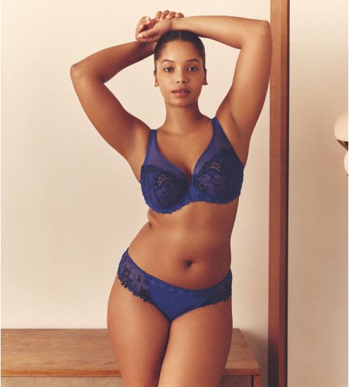Soutien gorge décolleté plongeant Wish Bleu Électrique