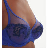 Soutien gorge décolleté plongeant Wish Bleu Électrique