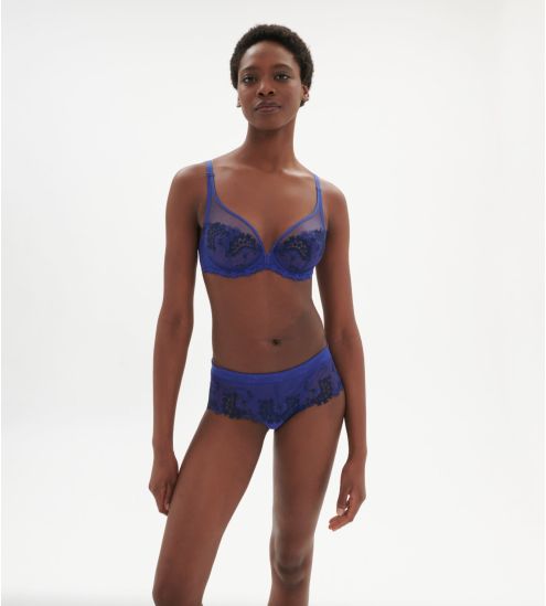Soutien gorge décolleté plongeant Wish Bleu Électrique