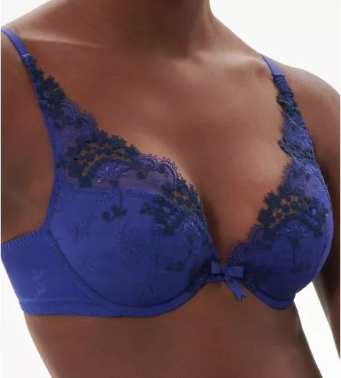 Soutien gorge push up triangle Wish Bleu Électrique