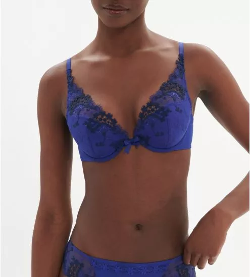 Soutien gorge push up triangle Wish Bleu Électrique