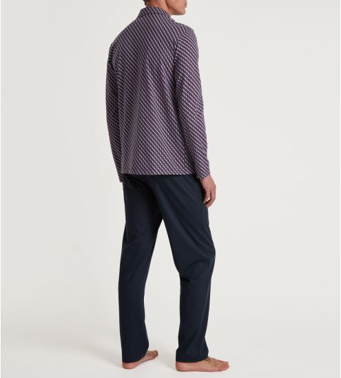 Pyjama boutonné homme Relax Imprint Mars Red