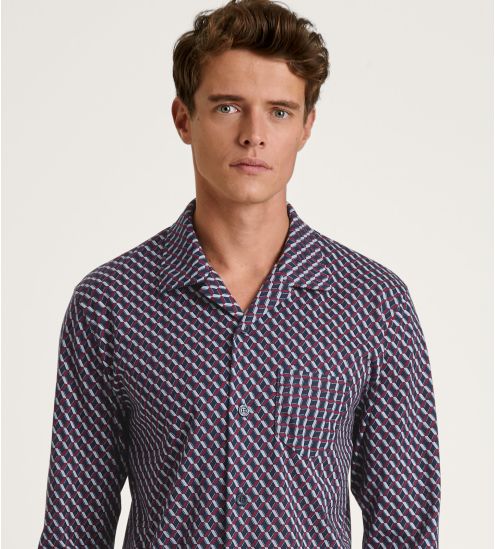 Pyjama boutonné homme Relax Imprint Mars Red