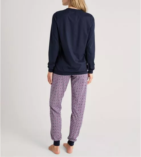 Pyjama avec bords resserrés Lovely Nights Peacoat Blue