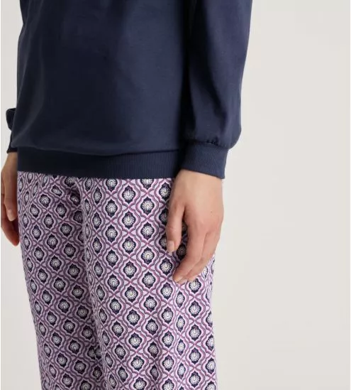 Pyjama avec bords resserrés Lovely Nights Peacoat Blue