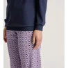 Pyjama avec bords resserrés Lovely Nights Peacoat Blue