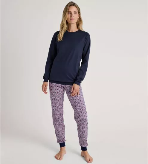 Pyjama avec bords resserrés Lovely Nights Peacoat Blue