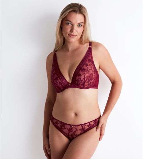 Soutien gorge triangle plunge Magnetic Spell Crimson Red