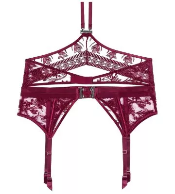 Porte-jarretelles avec harnais Magnetic Spell Crimson Red