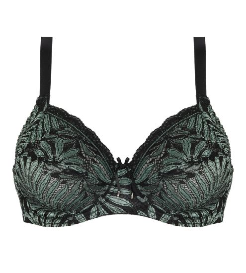 Soutien gorge armatures bien être Jungle du Soir Vert Minuit