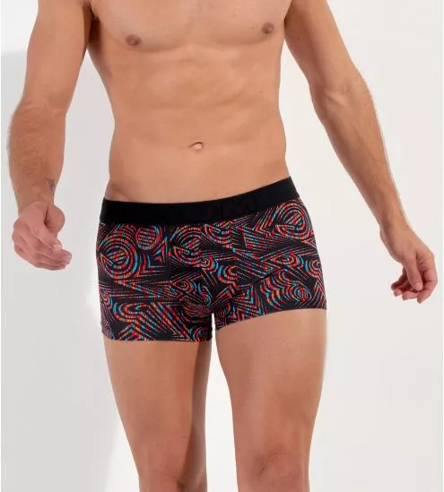 TANZANIA BOXER TRUNK P004 Black Print NOIR