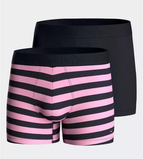 Lot de 2 boxers rayés Rose Marine