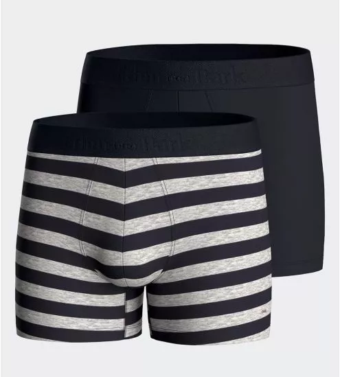 Lot de 2 boxers rayés Gris Chiné