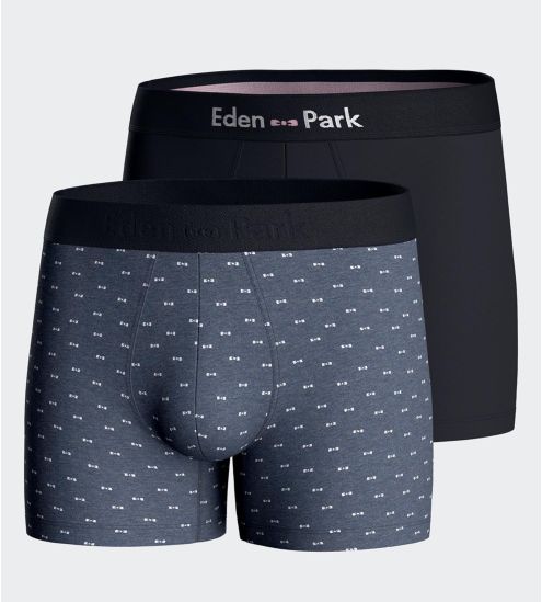 Lot de 2 boxers Bleu Chiné