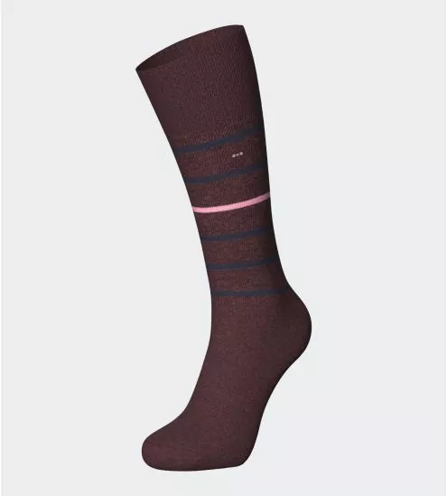 Chaussettes rayées en coton Fudge
