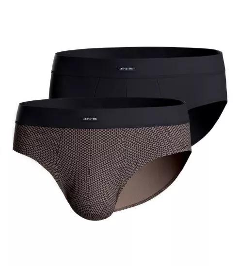 Lot de 2 slips ceinture confort Terre