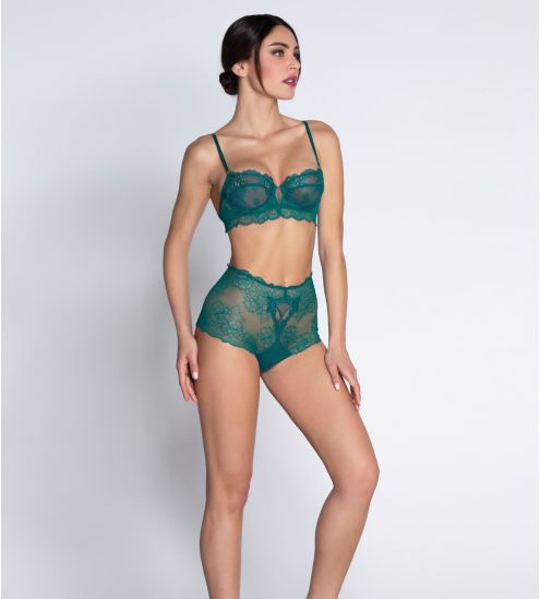 Soutien gorge corbeille Sublime en dentelle Vert Princesse